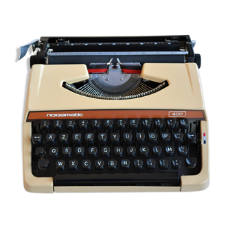 Orange brother nogamatic400 typewriter - vintage 70s - new ribbon