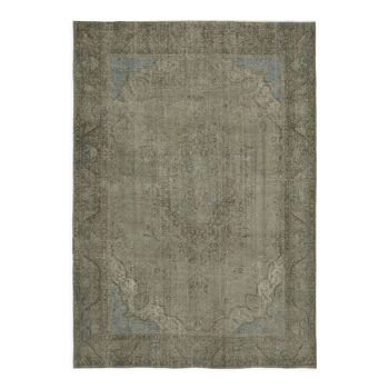 Handmade oriental contemporary 1980s 251 cm x 353 cm grey wool carpet