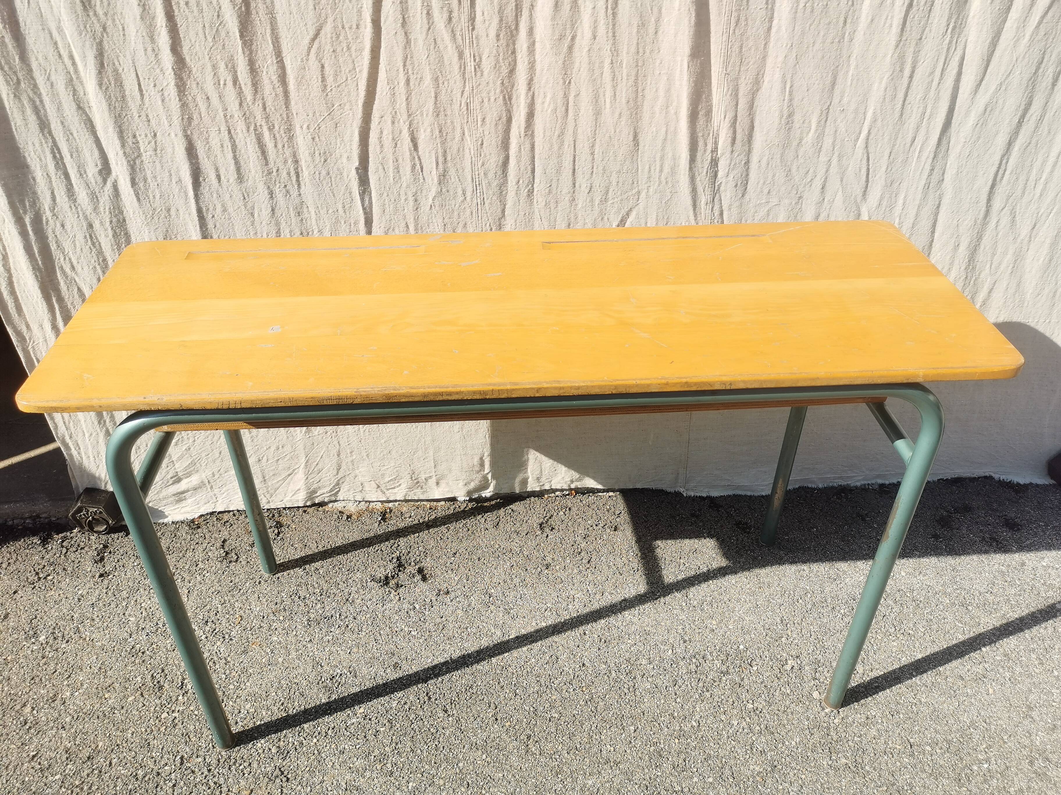 Vintage 2-seater desk "delagrave"