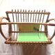 Vintage rattan and bamboo magazine rack
