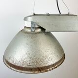 Industrial Factory Pendant Lamp with Frosted Glass Cover, 1970s