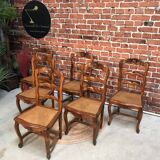 Lot 6 canned chairs
