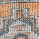 Fuchsia Vintage Oushak Runner Rug, Turkish Wool Hallway Carpet, 86x341 Cm