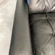 Vintage danish retro nili stoppmøbler 3 person sofa in black leather 1960s