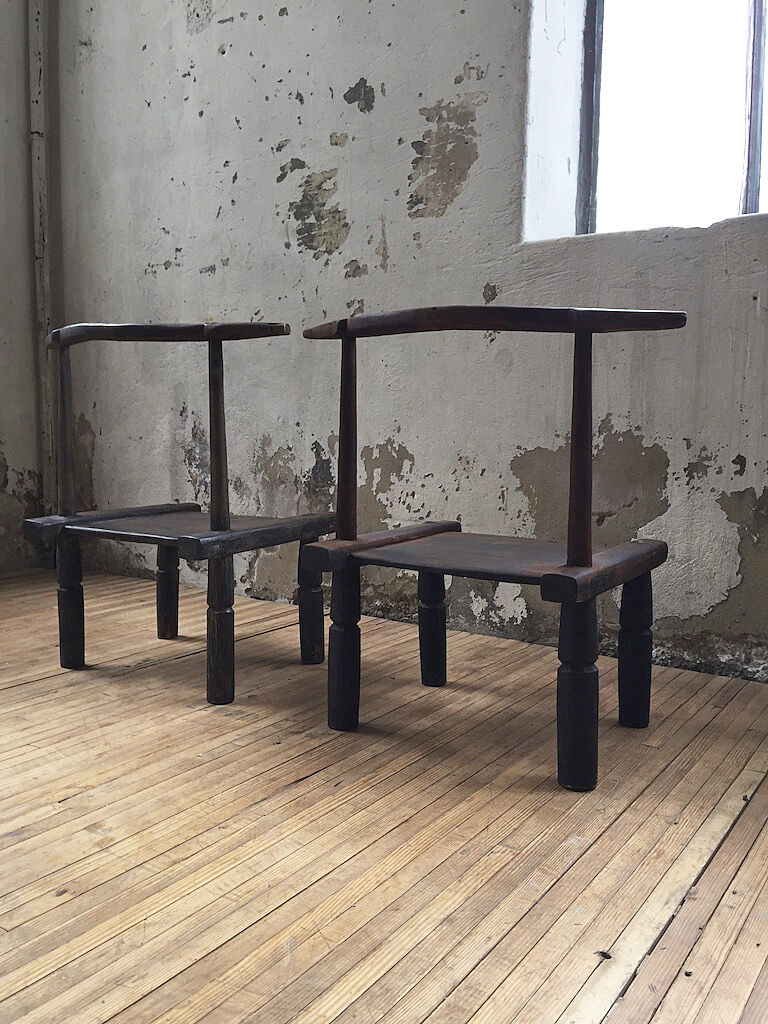 Pair of Ivory Coast chairs 50s