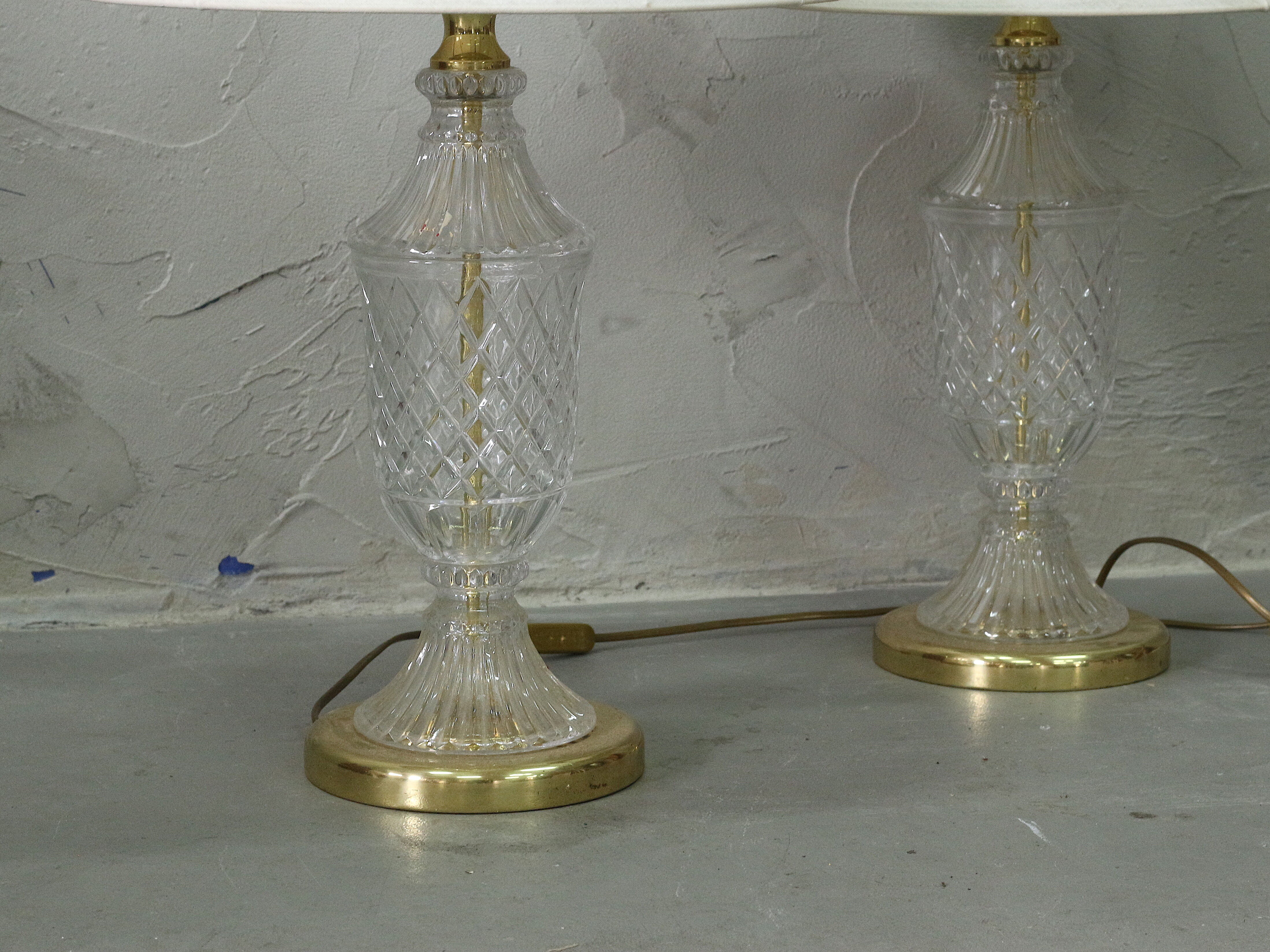 Pair of hollywood regency table lamps, 1970