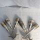 6 silver metal glasses for champagne