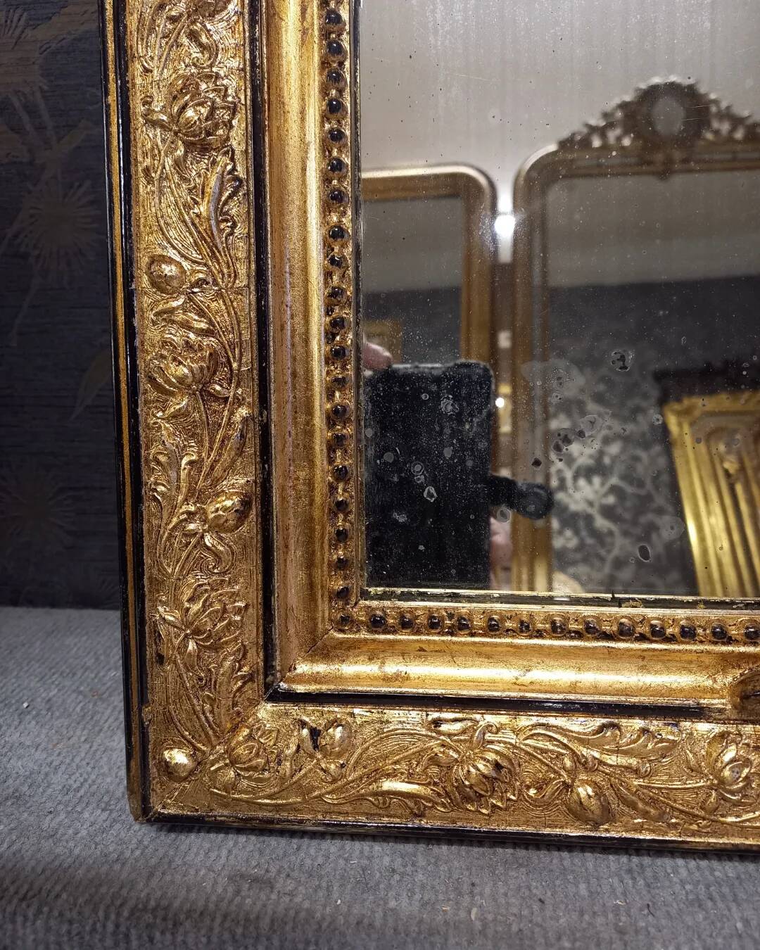 Napoleon III period mirror 84 x 56
