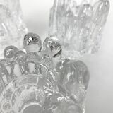 Sunflower Glass Candle Holders, Göran Wärff for Kosta Boda, Sweden, 1970s, Set of 3