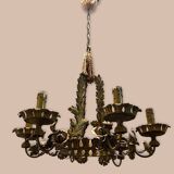 Italian tole chandelier, 1940s