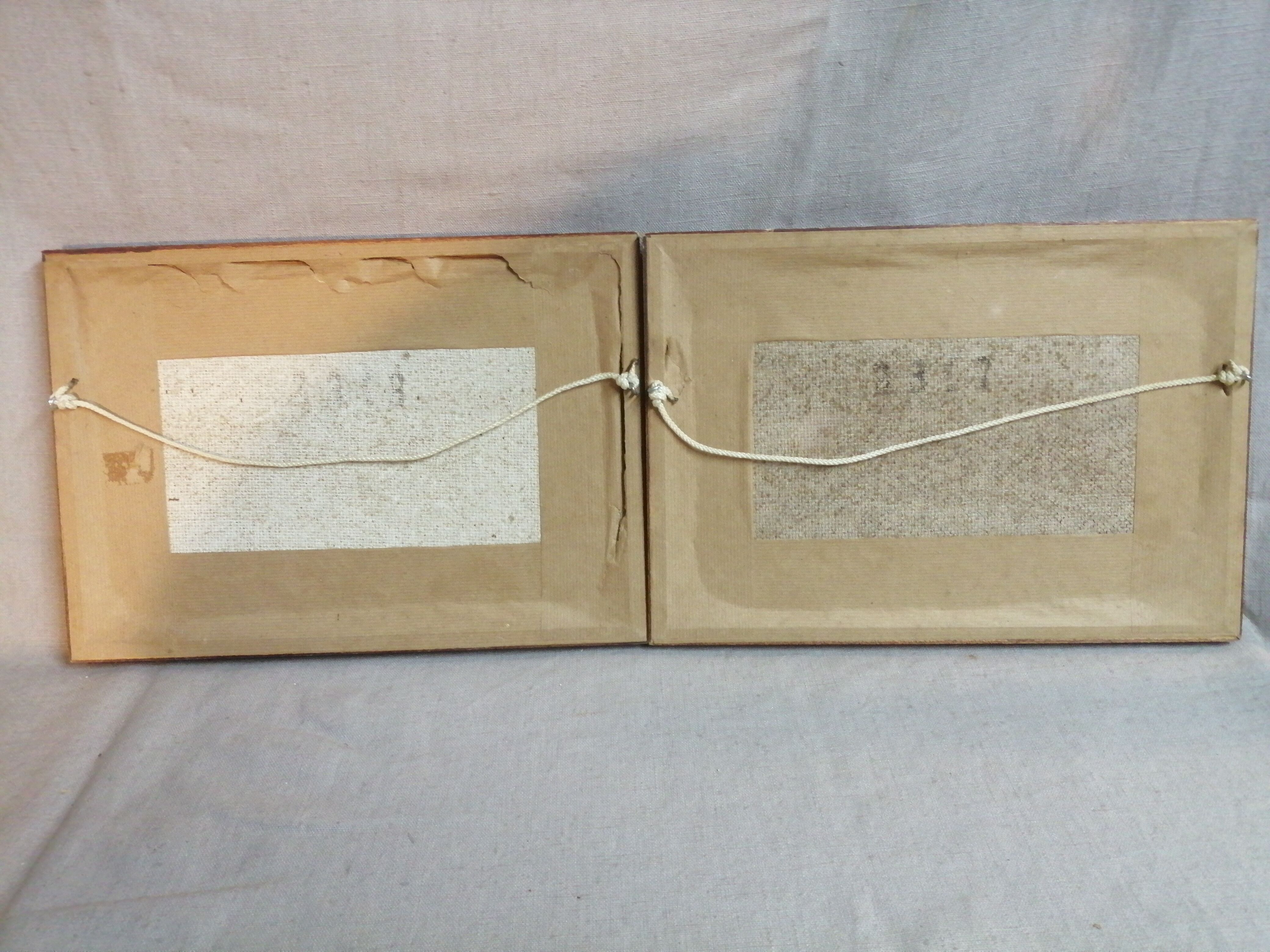 Pair of oil paintings with grapes