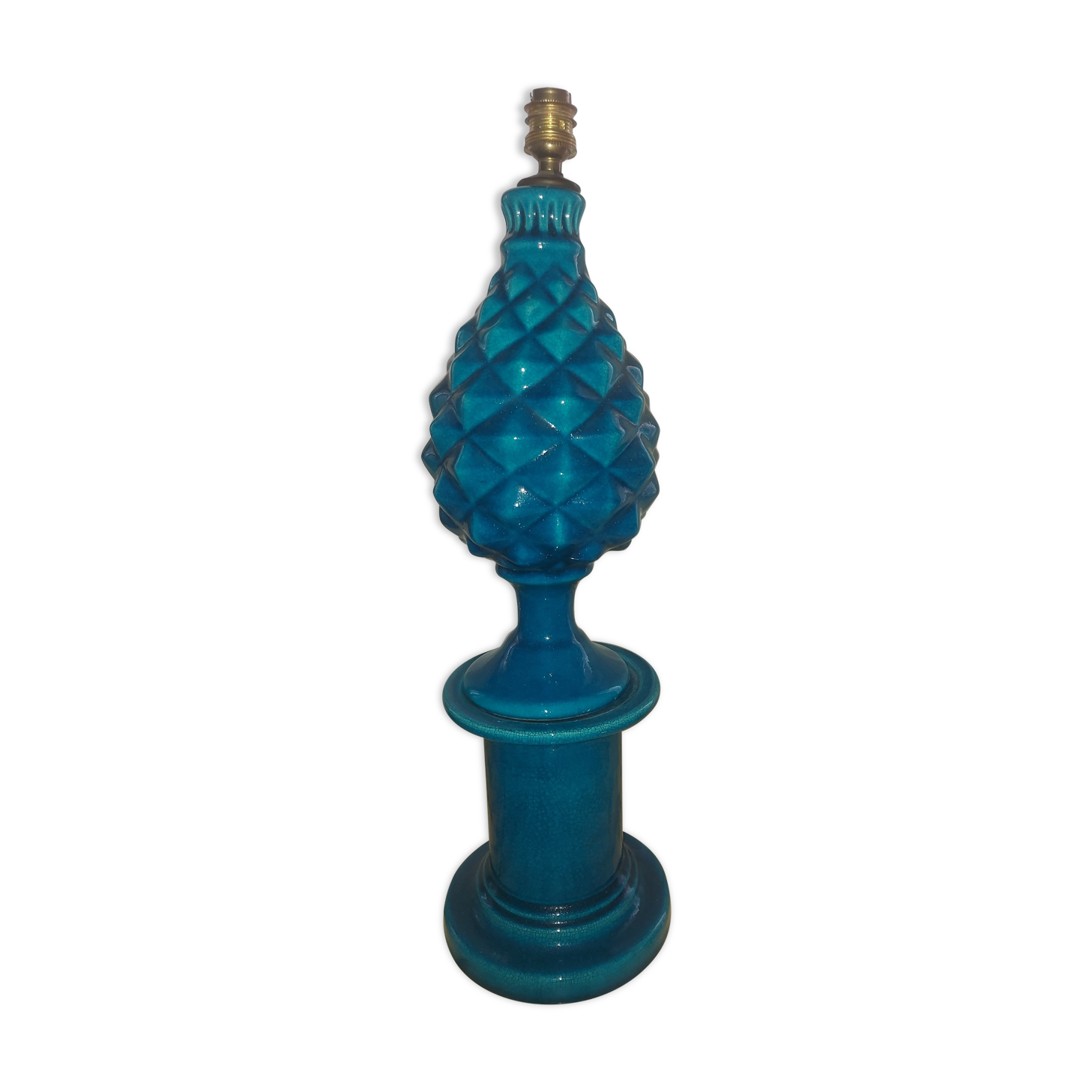 Pol Chambost ceramic pineapple lamp base