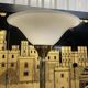 Pair of brass floor lamps