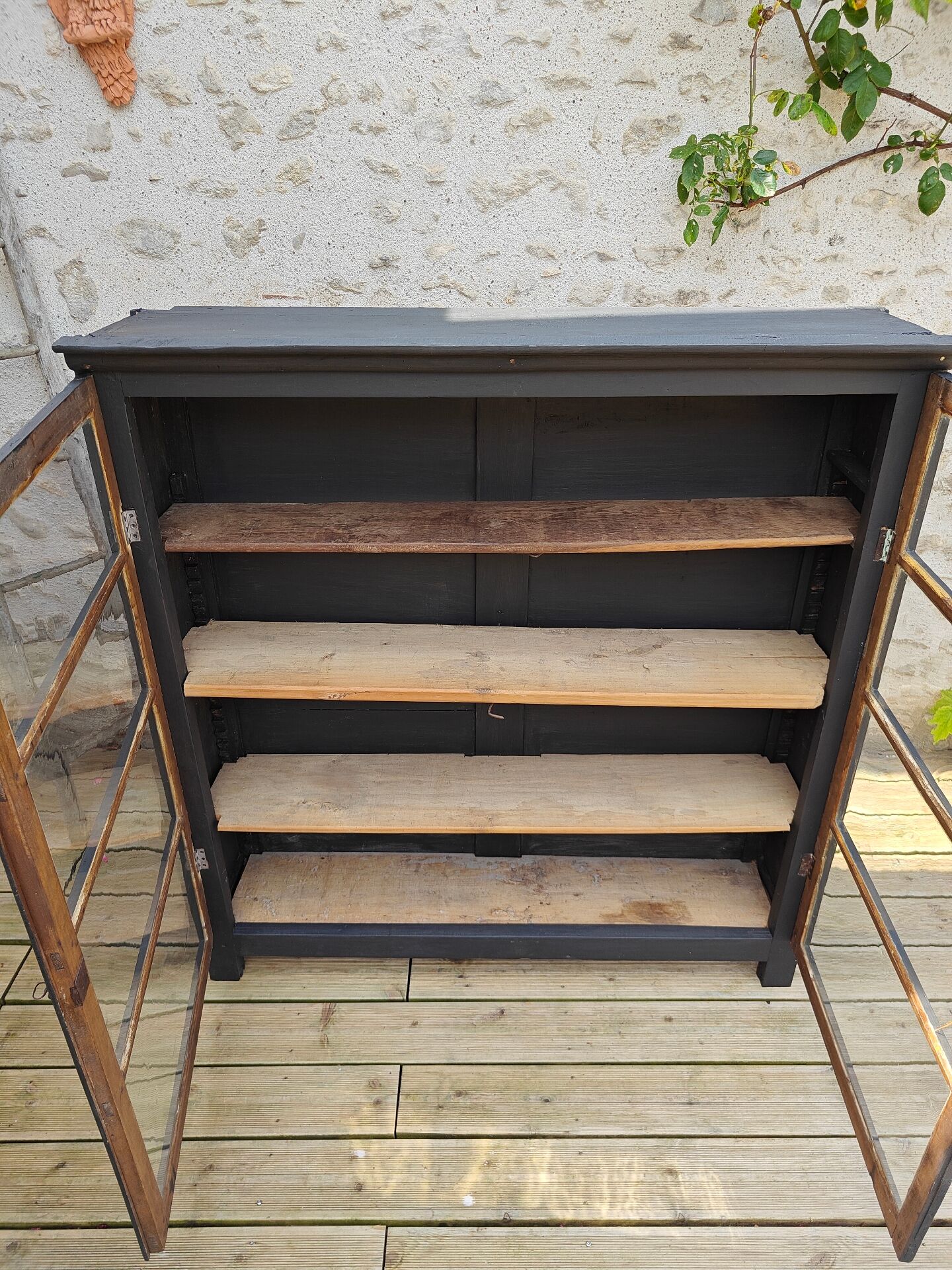 Restored antique display cabinet