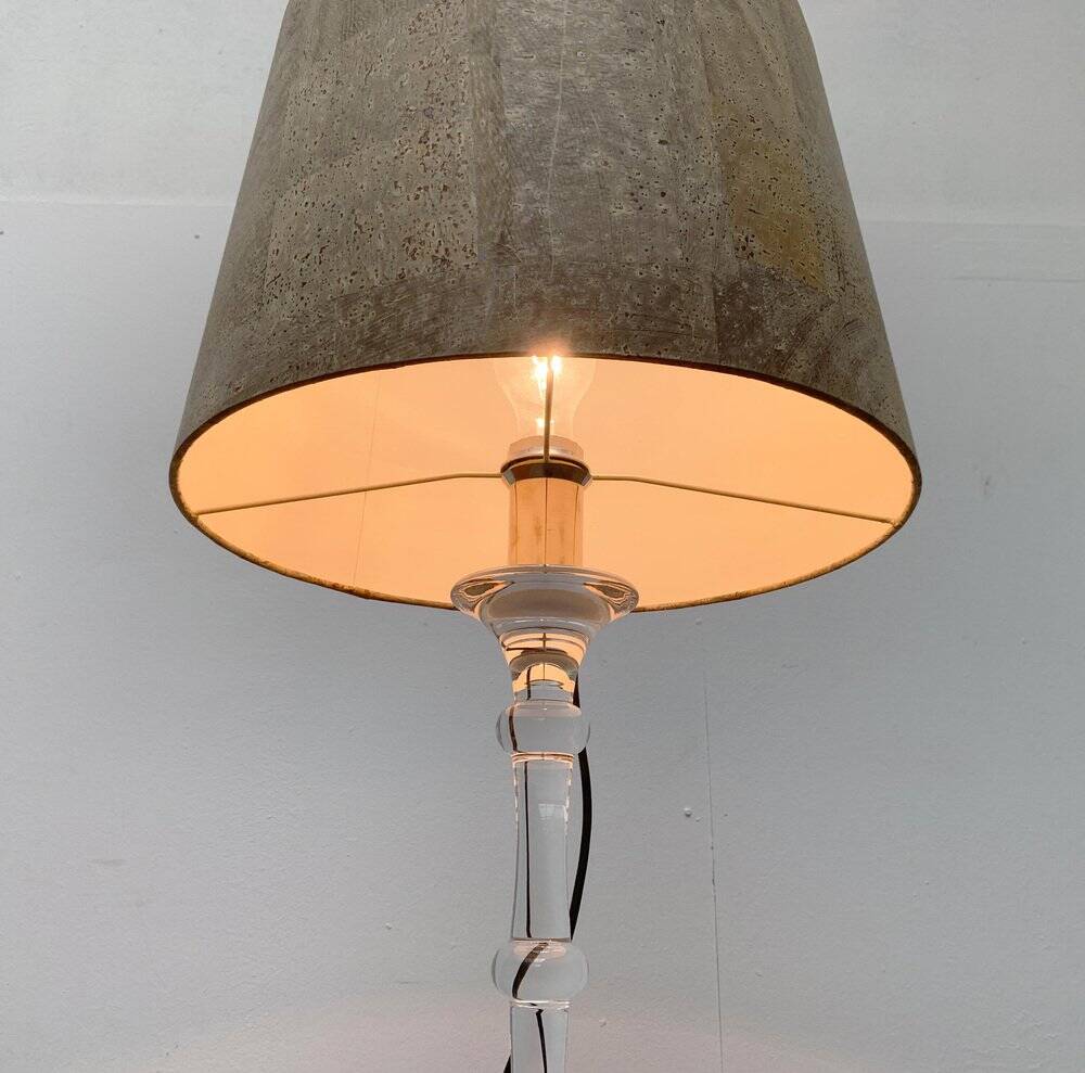 Mid-century German Tiffany glass table lamp by Ingo Maurer, 1960s.