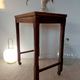 Vintage wooden wheeled side table/console.