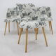 4 chaises de salle à manger Oswald Haerdtl en tissu, Tchécoslovaquie