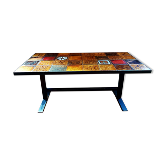 70's ceramic coffee table by Roche et Bobois