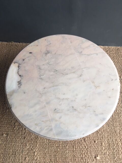 Round coffee table marble and brass