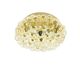 Large Amber Bubble Glass & Brass Ceiling Light By Helena Tynell For Limburg, Germany, 1960s