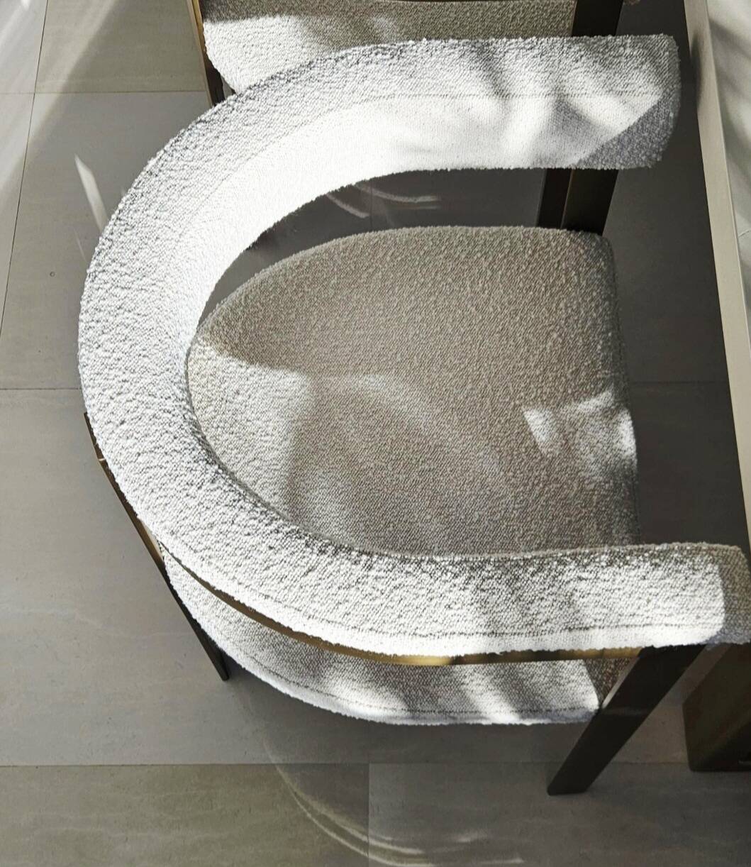 4 Eichholtz Clubhouse Bouclé Cream chairs