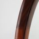 Italian mid-century oval teak wall mirror, 1980s