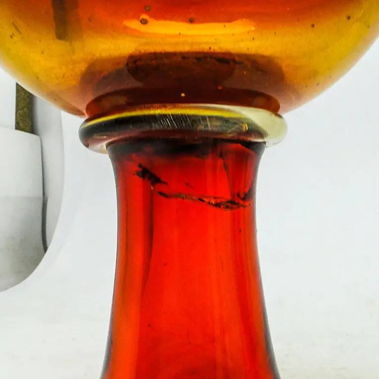 Mid-century modern vase, multicolour glass, designed by J. Słuczan-Orkusz, Poland, 1970s