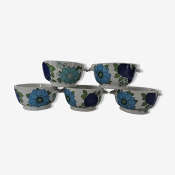 5 ear bowls 568112 interlaken blue flower pillivuyt vintage