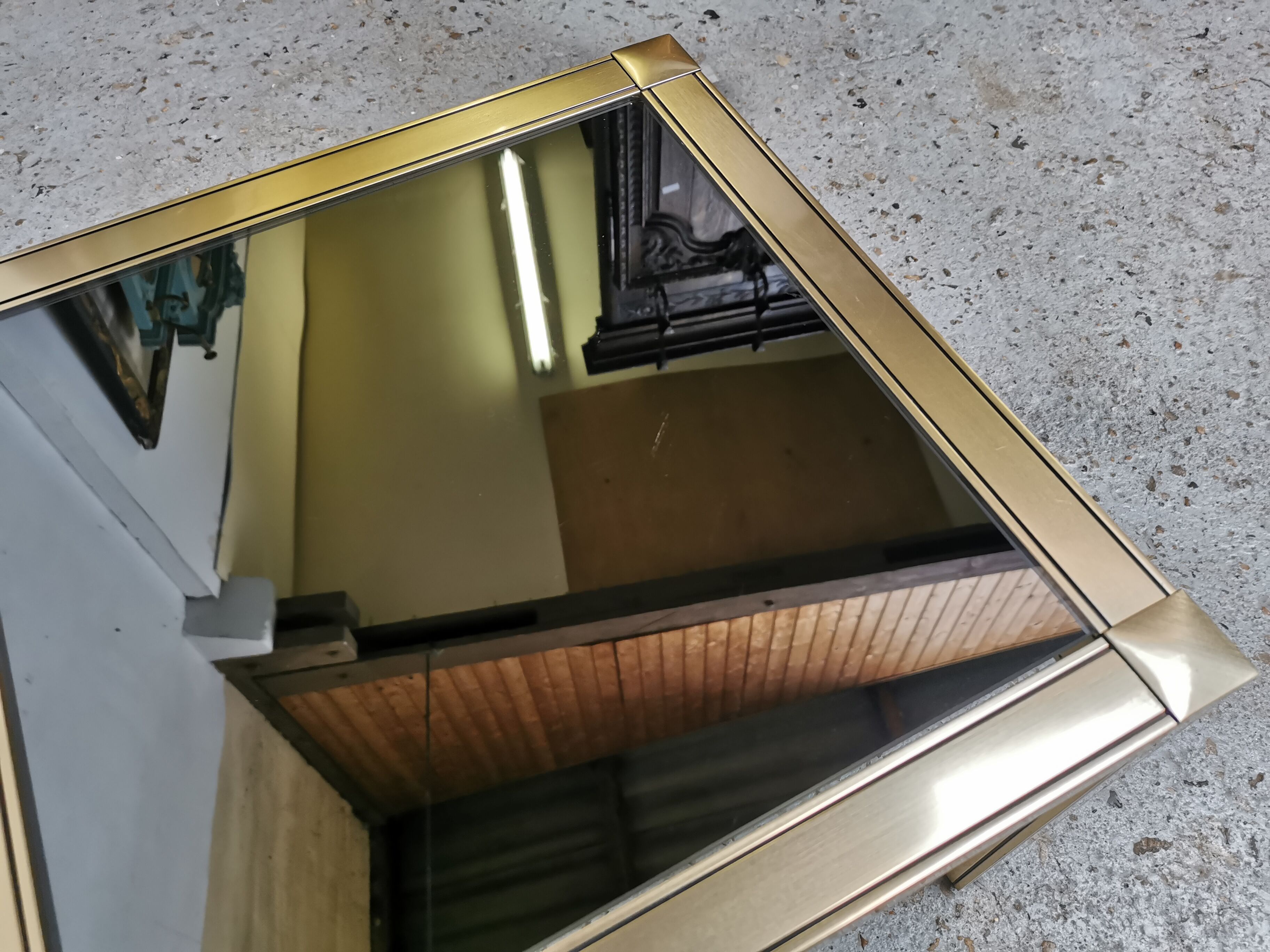 Tables gigognes laiton doré vintage 1970