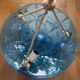 Chandelier art deco suspension in glass signed degué
