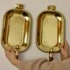Pair of Swedish brass wall sconces from the mid-century.
