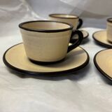 Ensemble de 6 tasses en grès vintage