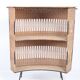 Vintage rattan and metal bar, 60s