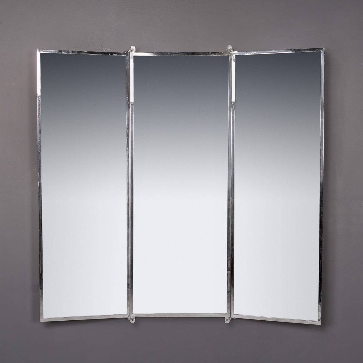 Vintage 20thc italian wall mounted mirror, milan c.1950