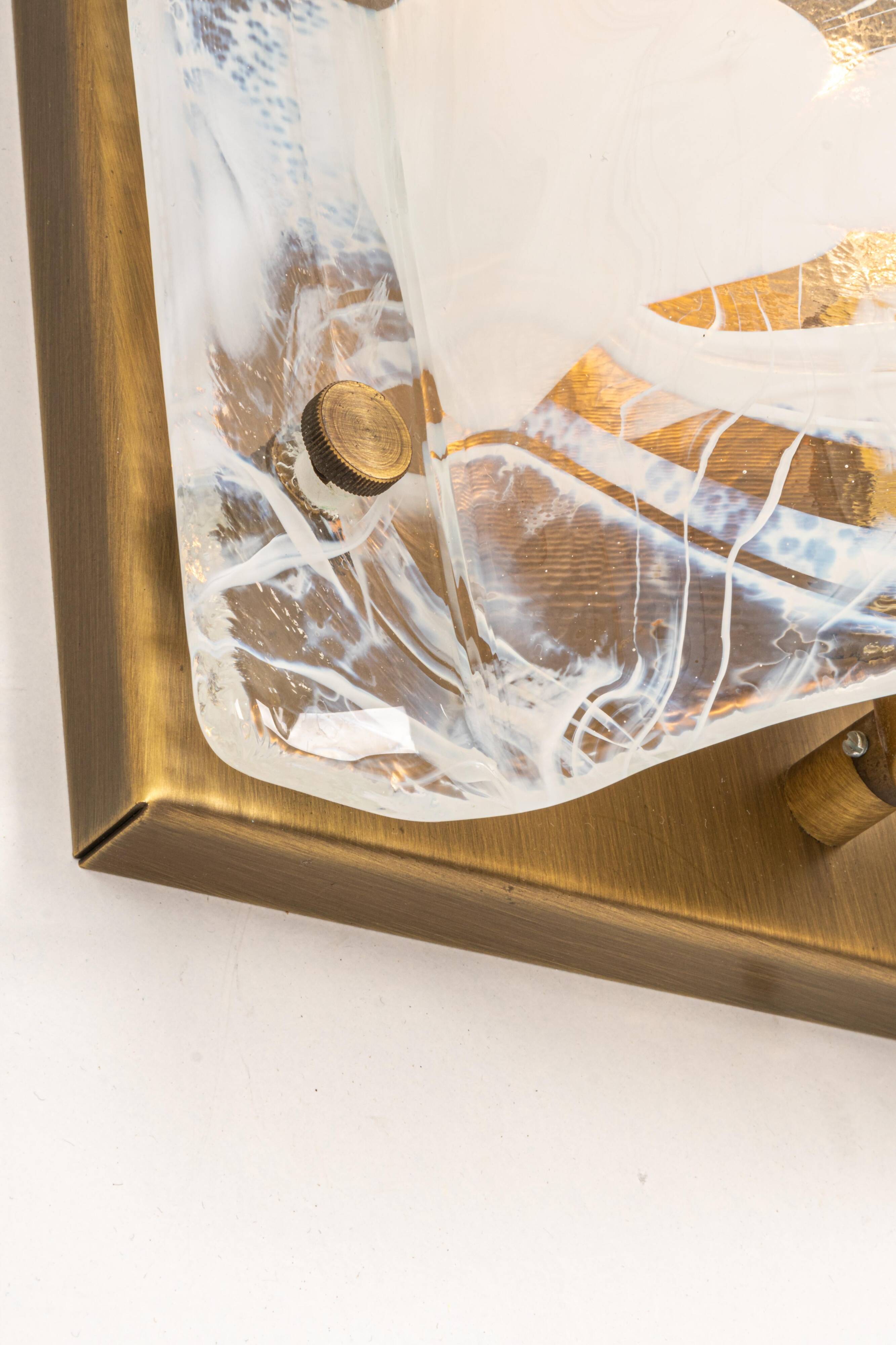 Murano Glass Wall Light by Hillebrand, Germany, 1970s