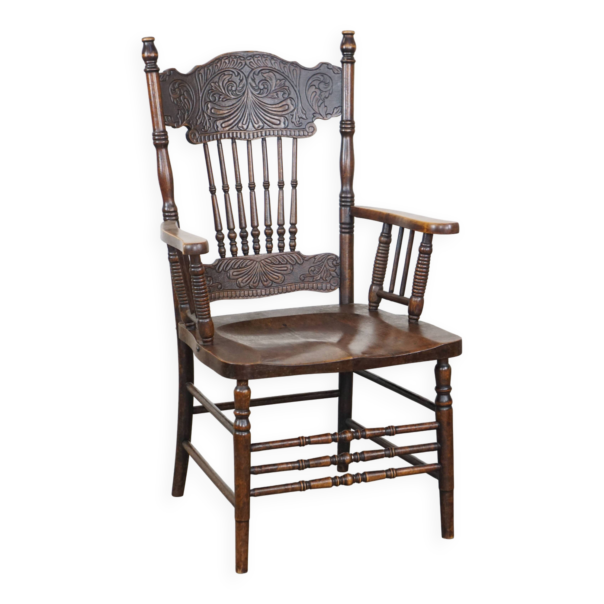 Antique English spindle chair