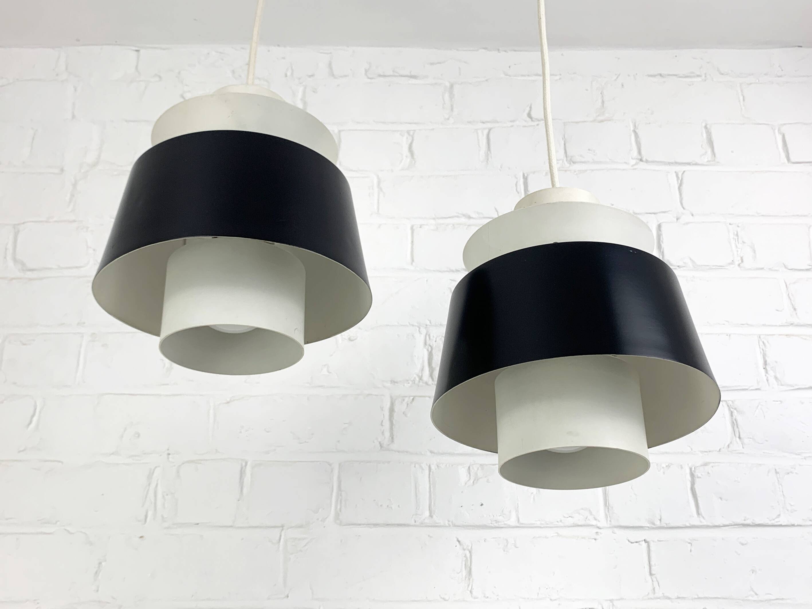Pair of Tivoli Jørn Utzon pendant lights for Nordisk Solar Denmark, 1950-60s