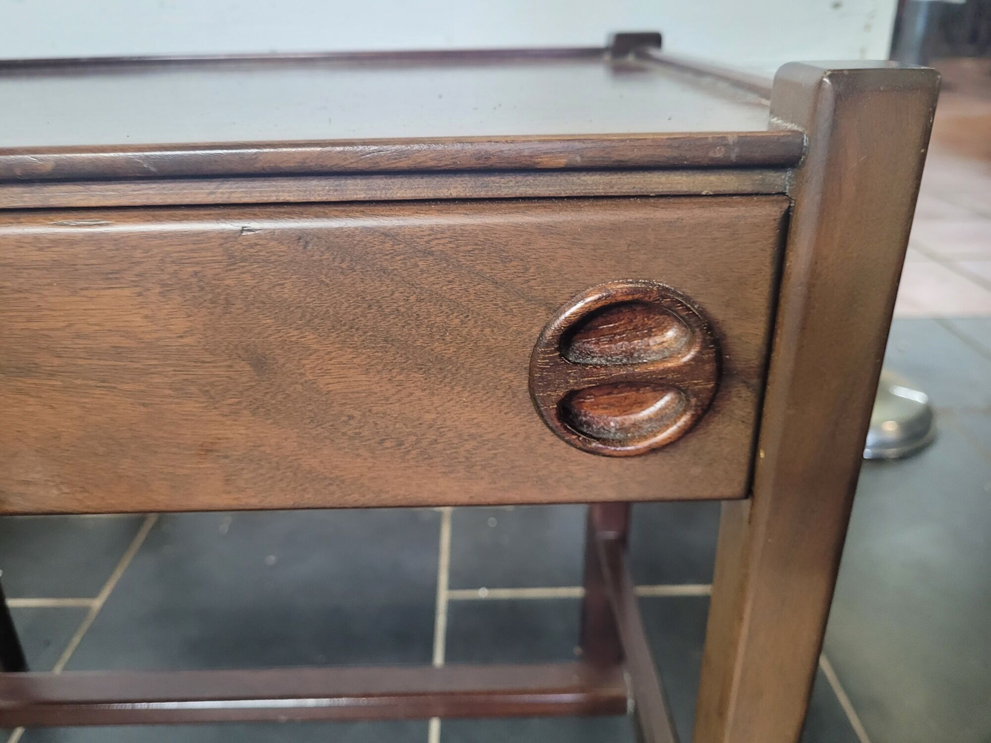 Pair of Scandinavian mahogany bedside tables from the 60s