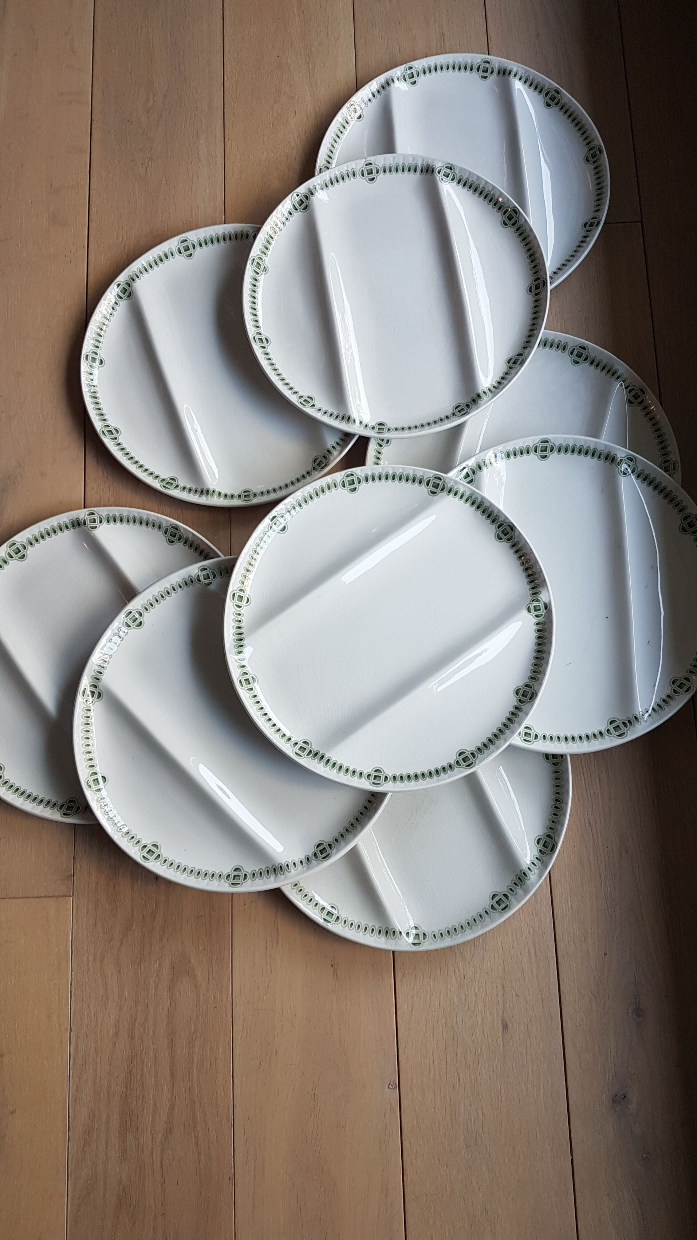 Set of 9 plates Creil and Montereau