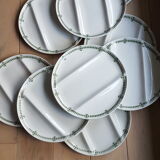 Set of 9 plates Creil and Montereau