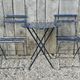 Wooden and metal garden lounge set