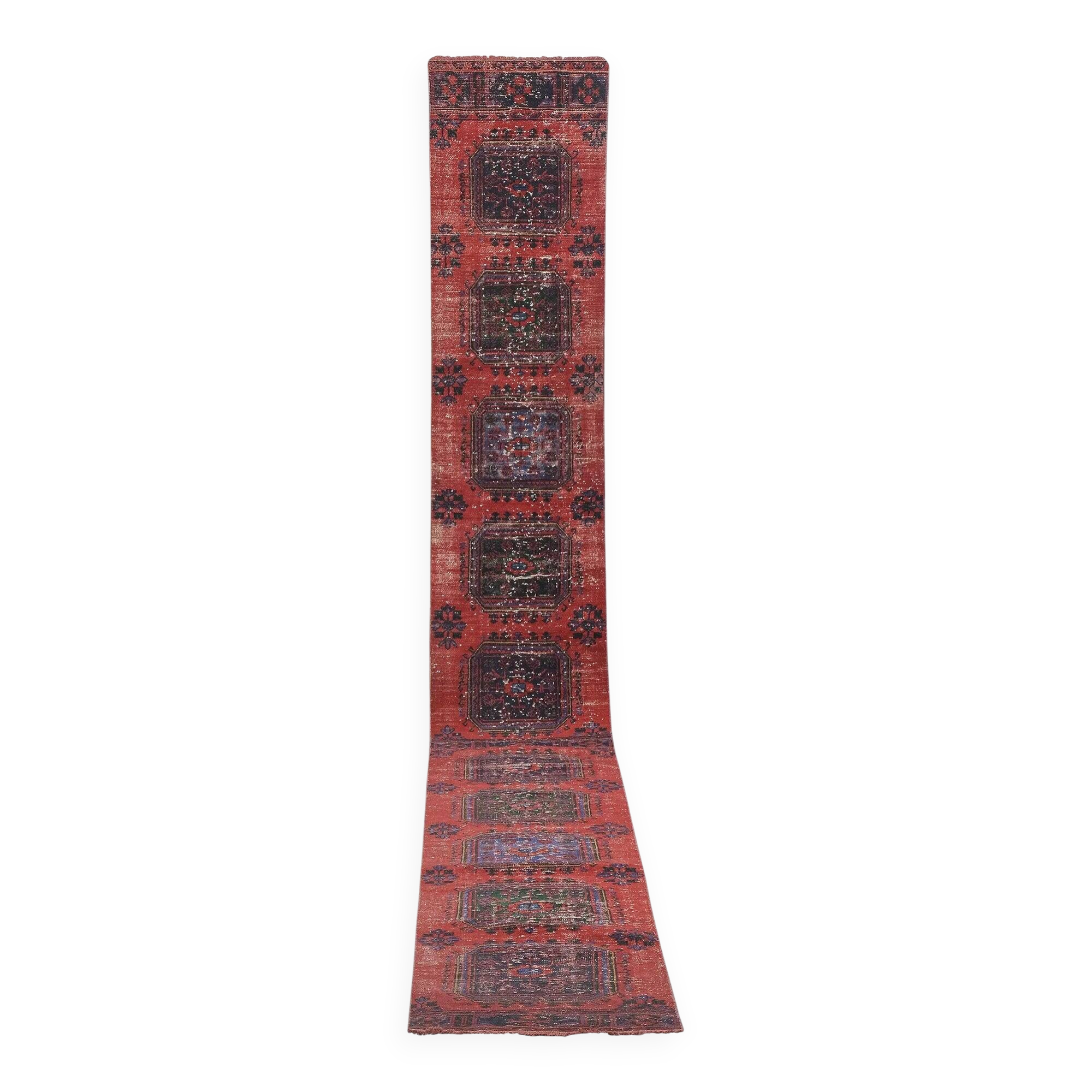 Vintage Turkish hallway rug 80x645 cm