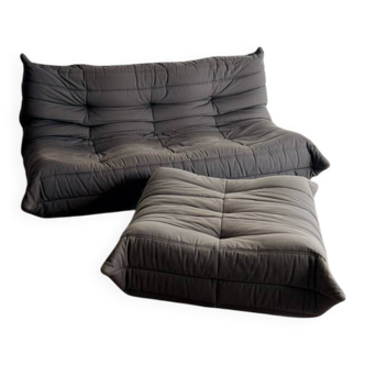 Togo 3-Seater Sofa and Ottoman by Michel Ducaroy for Ligne Roset, France