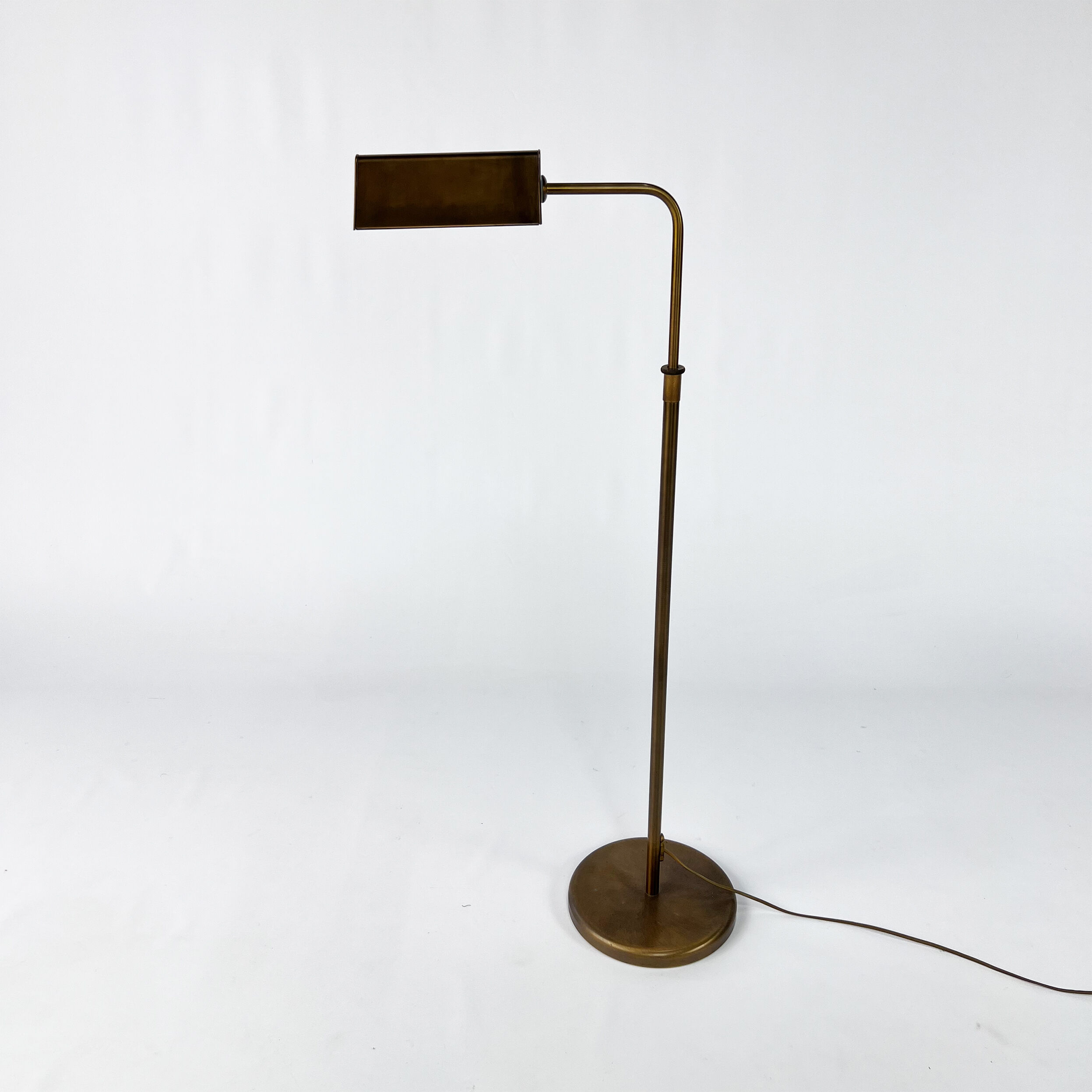 Mid Century Brass and Steel Classical Floorlamp, 1960s