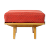 Midcentury Ottoman By Tatra In Beech, Czechoslovakia 1960s