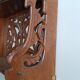 Art Nouveau openwork wooden shelf