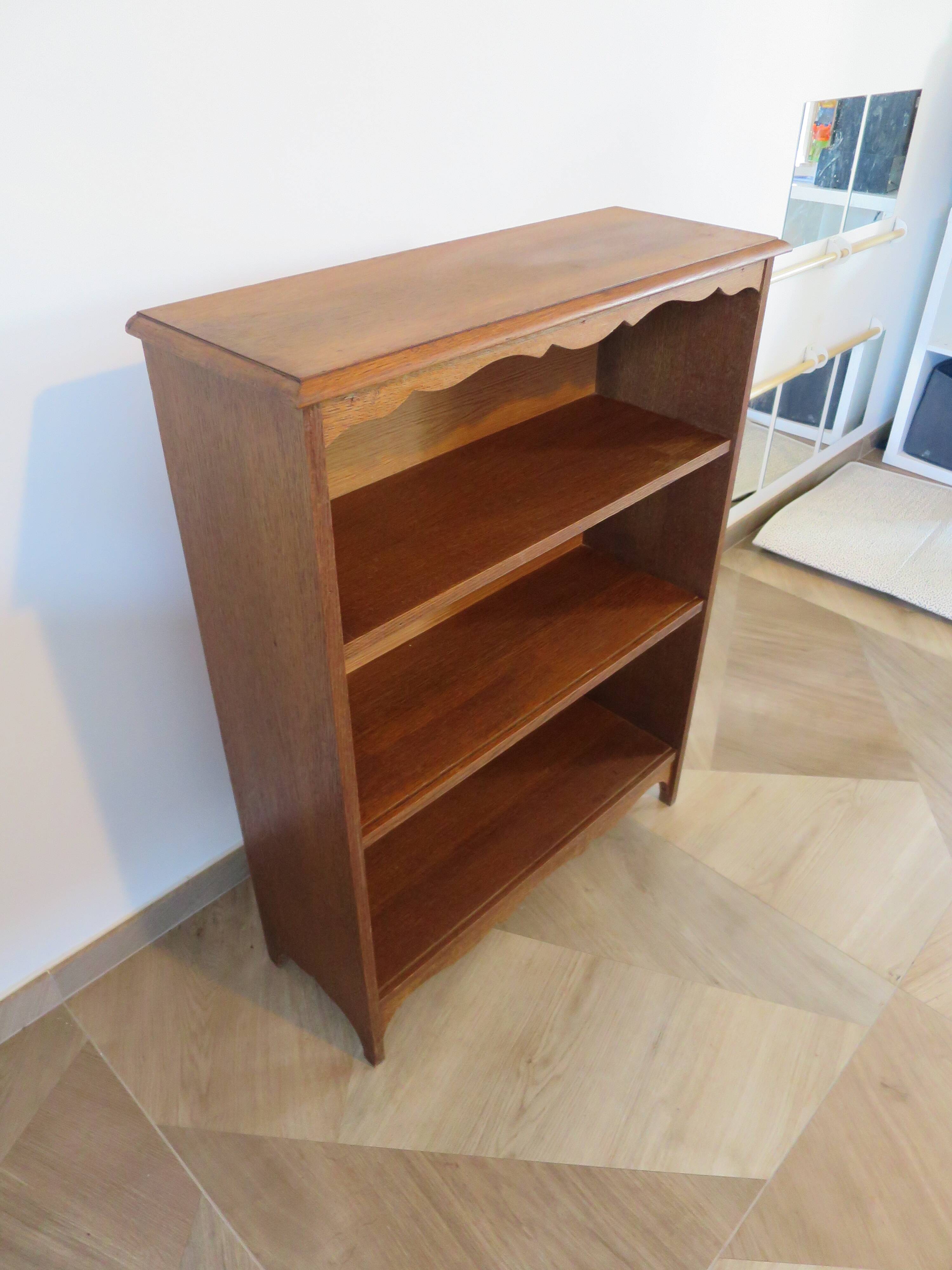 Set of 2 bibus 3 levels - oak color - bookcase shelves