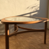 Teak coffee coffee table and 1960s Nathan Glass Edition