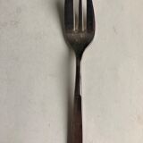 Set of 12 silver metal dessert forks