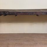 large solid wood carpenter's workbench